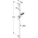 Душевой гарнитур Kludi Dive S 1S 6891039-00 1 режим, черный матовый