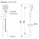 Душевой гарнитур Remer 315L318CP