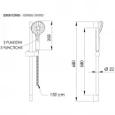Душевой гарнитур Remer 315L318MP