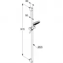 Душевой гарнитур Kludi Dive X 1S 6991039-00 1 режим, черный матовый