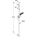 Душевой гарнитур Kludi Dive X 3S 6993039-00 3 режима, черный матовый