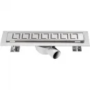 Душевой трап (лоток) Vincea Optima Blok SAY.601.80.P.BLOK 80 см, с решеткой, перфорированный, хром