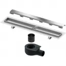 Душевой трап (лоток) Tece TECEdrainline steel II 600800 + 650000 + 660016 + 600882 74,3 см, с решеткой, щелевой, хром