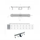 Душевой трап (лоток) Pestan Confluo Premium Slim Line 13100038 119,2 см, с решеткой, щелевой, хром