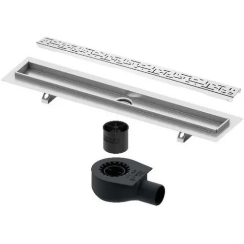 Душевой трап (лоток) Tece TECEdrainline lines 600800 + 650000 + 660016 + 600821 74,3 см, с решеткой, перфорированный, нержавеющая сталь