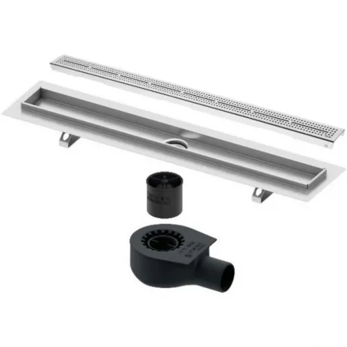 Душевой трап (лоток) Tece TECEdrainline quadratum 601500 + 650000 + 660016 + 601550 144,3 см, с решеткой, перфорированный, хром