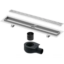 Душевой трап (лоток) Tece TECEdrainline organic 600800 + 650000 + 660016 + 600861 74,3 см, с решеткой, перфорированный, нержавеющая сталь