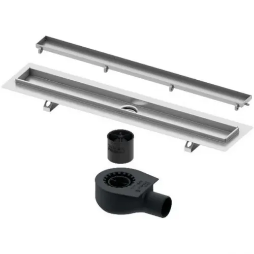 Душевой трап (лоток) Tece TECEdrainline plate 600800 + 650000 + 660016 + 600870 74,5 см, с решеткой, под плитку, хром