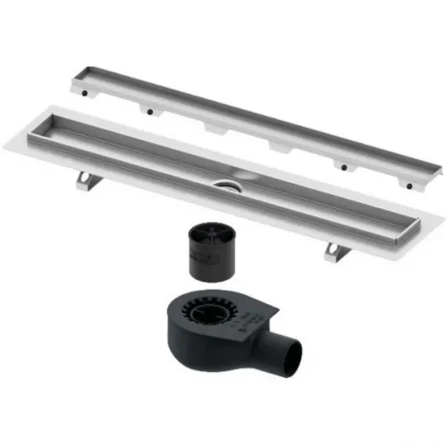 Душевой трап (лоток) Tece TECEdrainline plate II 601500 + 650000 + 660016 + 601572 144,3 см, с решеткой, под плитку, хром