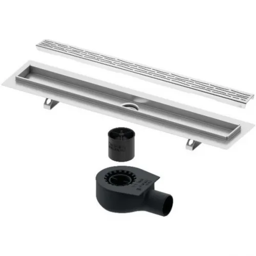 Душевой трап (лоток) Tece TECEdrainline organic 600900 + 650000 + 660016 + 600960 84,3 см, с решеткой, перфорированный, хром
