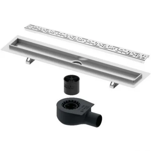 Душевой трап (лоток) Tece TECEdrainline lines 601500 + 650000 + 660016 + 601521 144,3 см, с решеткой, перфорированный, нержавеющая сталь