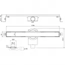 Душевой трап (лоток) Plumberia Selection Linear PSL120MT 120 см, с решеткой, 2 в 1 под плитку, нержавеющая сталь