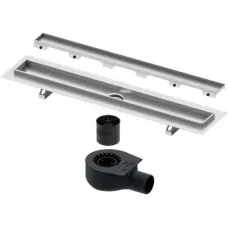 Душевой трап (лоток) Tece TECEdrainline plate II 600900 + 650000 + 660016 + 600972 84,3 см, с решеткой, под плитку, хром