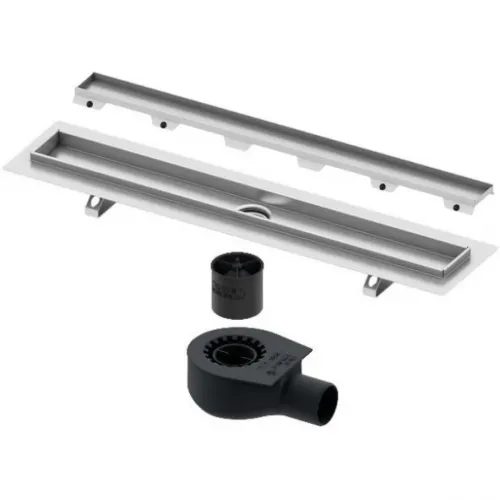 Душевой трап (лоток) Tece TECEdrainline plate II 600900 + 650000 + 660016 + 600972 84,3 см, с решеткой, под плитку, хром