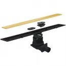 Душевой трап (лоток) Pestan Confluo Frameless Gold Line 13701220 45 см, с решеткой, 2 в 1 под плитку, золотой