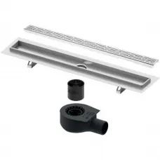 Душевой трап (лоток) Tece TECEdrainline organic 601500 + 650000 + 660016 + 601561 144,3 см, с решеткой, перфорированный, нержавеющая сталь