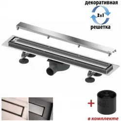 Душевой трап (лоток) Tece TECElinus 15103099 84 см, с решеткой, 2 в 1 под плитку, хром