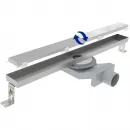 Душевой трап (лоток) Plumberia Selection Linear PSL70MT 70 см, с решеткой, 2 в 1 под плитку, нержавеющая сталь