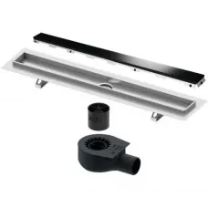 Душевой трап (лоток) Tece TECEdrainline glass 600900 + 650000 + 660016 + 600992 84,3 см, с решеткой, щелевой, черный