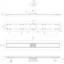 Душевой трап (лоток) BelBagno Luce BB-LD-LUCE-80-BIANCO 73,96 см, с решеткой, 2 в 1 под плитку, белый матовый