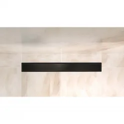 Душевой трап (лоток) BelBagno Luce BB-LD-LUCE-80-NERO 73,96 см, с решеткой, 2 в 1 под плитку, черный матовый