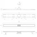 Душевой трап (лоток) BelBagno Luce BB-LD-LUCE-90-CR 83,96 см, с решеткой, 2 в 1 под плитку, хром