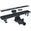 Душевой трап (лоток) BelBagno Luce BB-LD-LUCE-90-NERO 83,96 см, с решеткой, 2 в 1 под плитку, черный матовый