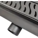 Душевой трап (лоток) Paini Harmony CH450HC 45 см, с решеткой, перфорированный, черный матовый