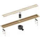 Душевой трап (лоток) Timo Drain System Lines DS230106/17 60 см, с решеткой, перфорированный, золотой матовый