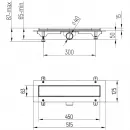 Душевой трап (лоток) Paini Klasik CH450K 45 см, с решеткой, 2 в 1 под плитку, хром