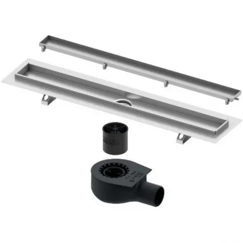 Душевой трап (лоток) Tece TECEdrainline plate 600900 + 650000 + 660016 + 600970 84,5 см, с решеткой, под плитку, хром