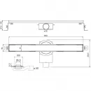 Душевой трап (лоток) Plumberia Selection Linear PSL90OB 90 см, с решеткой, 2 в 1 под плитку, золотой матовый