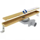 Душевой трап (лоток) Plumberia Selection Linear PSL90OB 90 см, с решеткой, 2 в 1 под плитку, золотой матовый