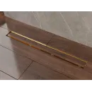 Душевой трап (лоток) Plumberia Selection Linear PSL90OR 90 см, с решеткой, 2 в 1 под плитку, золотой