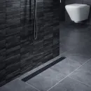 Душевой трап (лоток) Timo Drain System Lines DS230107/03 70 см, с решеткой, перфорированный, черный матовый