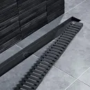 Душевой трап (лоток) Timo Drain System Lines DS230107/03 70 см, с решеткой, перфорированный, черный матовый