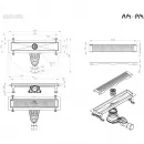 Душевой трап (лоток) Am.Pm MasterFlow W01SC-P11-040-01SB 39,35 см, с решеткой, перфорированный, матовый хром