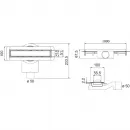 Душевой трап (лоток) Plumberia Selection Modular PSM100NO 100 см, с решеткой, 2 в 1 под плитку, черный матовый