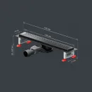 Душевой трап (лоток) Am.Pm MasterFlow W01SC-P11-050-01BM 49,35 см, с решеткой, перфорированный, черный матовый