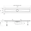 Душевой трап (лоток) Timo Drain System Lines DS230108/00 80 см, с решеткой, перфорированный, хром