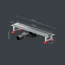 Душевой трап (лоток) Am.Pm MasterFlow W01SC-P11-050-01SB 49,35 см, с решеткой, перфорированный, матовый хром