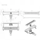 Душевой трап (лоток) Am.Pm MasterFlow W01SC-P11-050-01SB 49,35 см, с решеткой, перфорированный, матовый хром