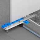 Душевой трап (лоток) Timo Drain System Lines DS230108/01 80 см, с решеткой, перфорированный, сатин