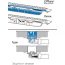 Душевой трап (лоток) Paini Harmony CH550H 55 см, с решеткой, перфорированный, хром