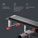 Душевой трап (лоток) Am.Pm MasterFlow W01SC-P11-060-01BM 59,35 см, с решеткой, перфорированный, черный матовый