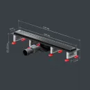 Душевой трап (лоток) Am.Pm MasterFlow W01SC-P11-060-01BM 59,35 см, с решеткой, перфорированный, черный матовый