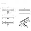 Душевой трап (лоток) Am.Pm MasterFlow W01SC-P11-060-01BM 59,35 см, с решеткой, перфорированный, черный матовый