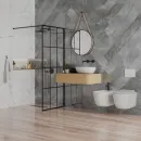 Душевой трап (лоток) Paini Harmony CH550HC 55 см, с решеткой, перфорированный, черный матовый