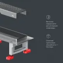 Душевой трап (лоток) Am.Pm MasterFlow W01SC-P11-060-01SB 59,35 см, с решеткой, перфорированный, матовый хром