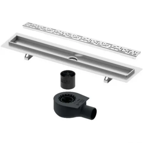 Душевой трап (лоток) Tece TECEdrainline lines 601000 + 650000 + 660016 + 601021 94,3 см, с решеткой, перфорированный, нержавеющая сталь